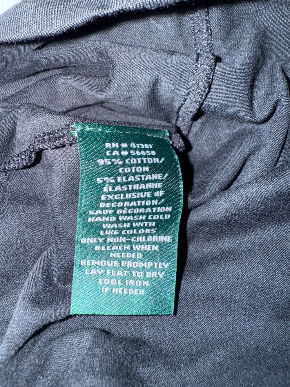 NWT, Lauren Ralph Lauren Black Mesh 3/4 Sleeve Top - Picture 5 of 5